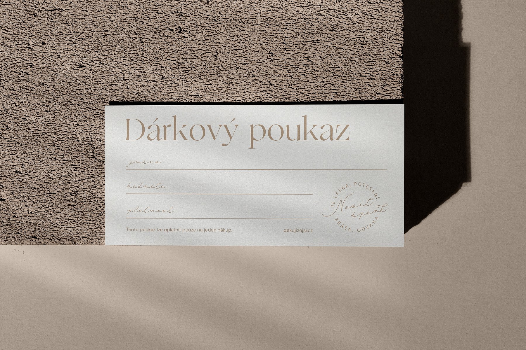 DÁRKOVÝ POUKAZ TIŠTĚNÝ